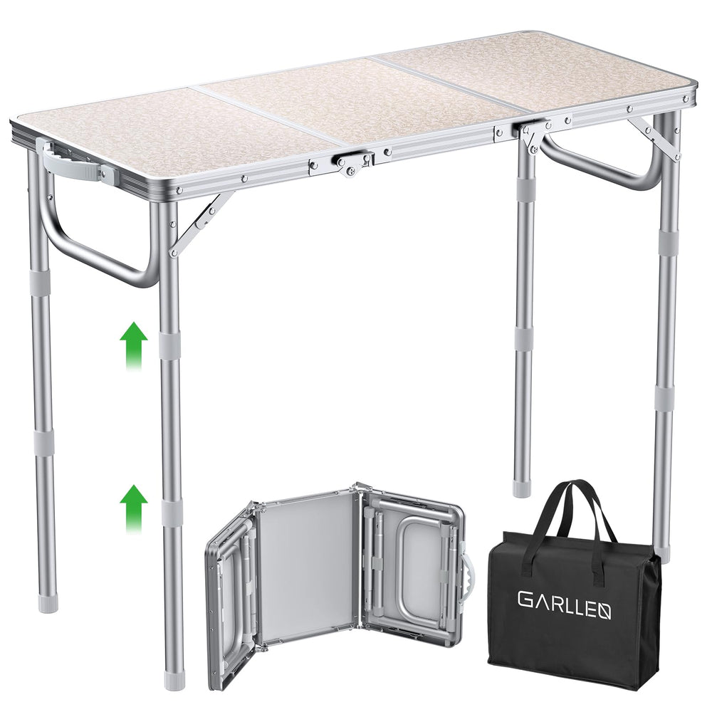 GARLLEN front view showing sturdy tabletop and stable frame for reliable outdoor use