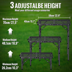 GARLLEN display of three adjustable heights enabling versatile seating benefit