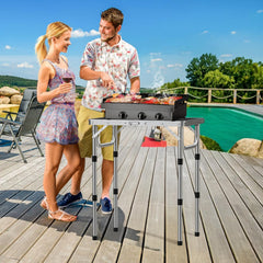 GARLLEN leg adjustment demonstrating three height positions for versatility