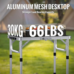 GARLLEN close-up of iron mesh tabletop highlighting heat resistance benefit