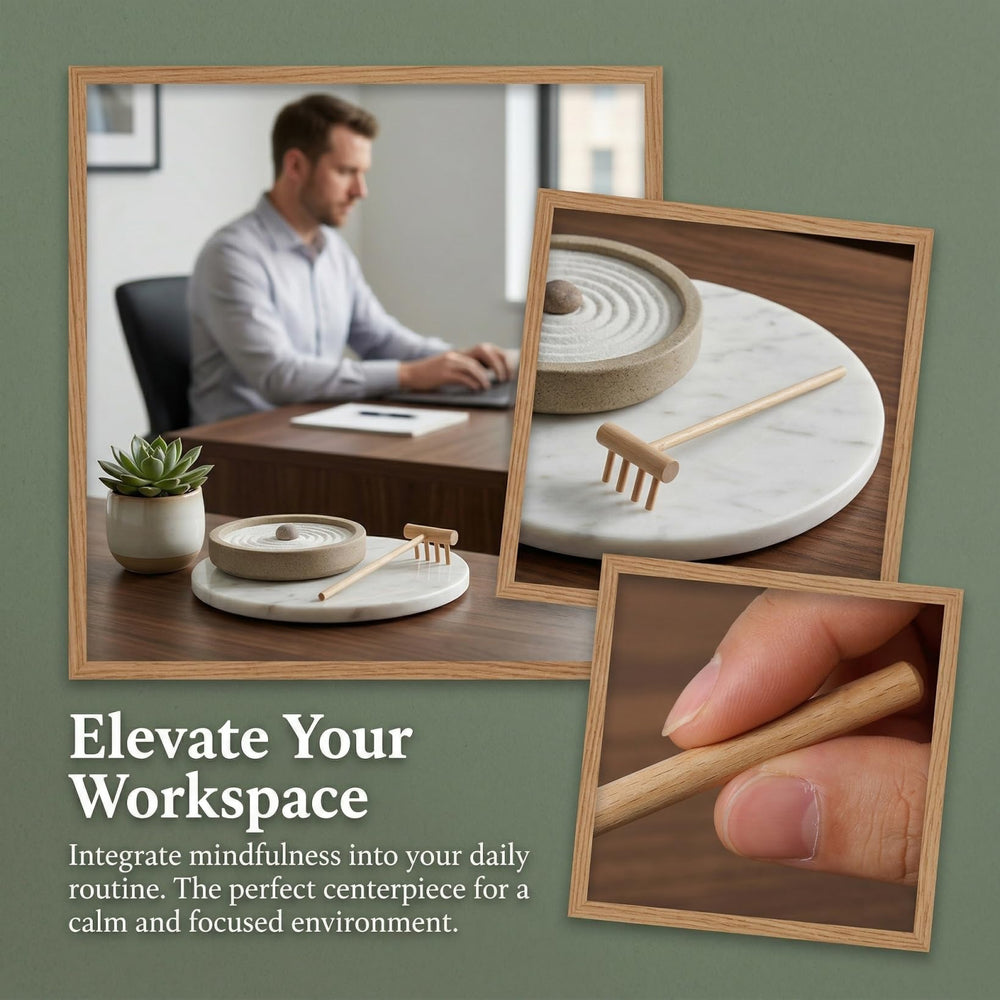 Garneck rake beside coin showing compact size and easy handling