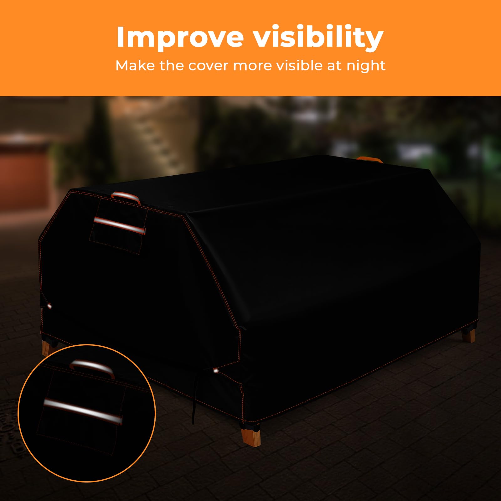 GARPROVM folded cover inside storage bag for compact offseason storage