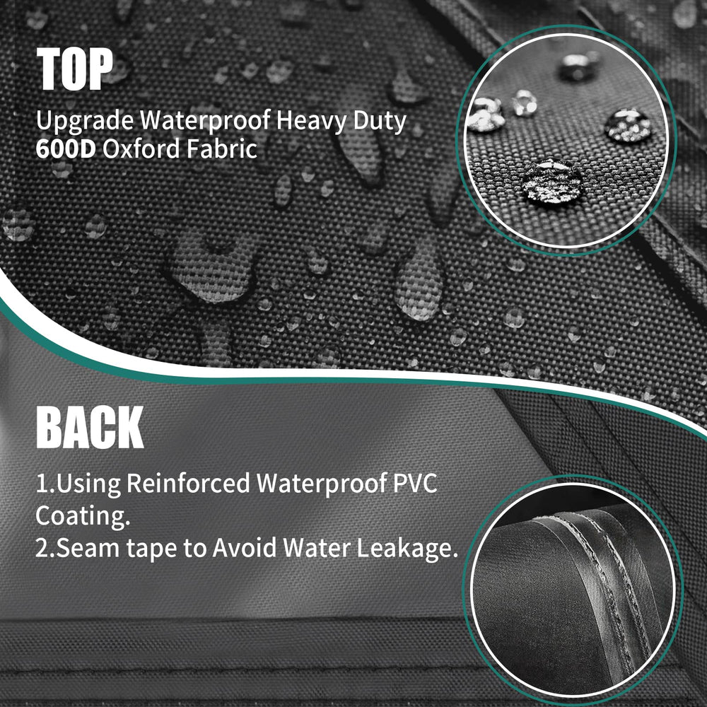 GARPROVM reinforced double seams close detail demonstrating tear resistance