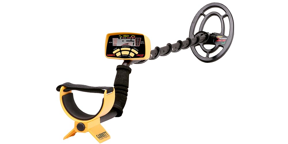 Garrett Ace 250 front view showing full detector and design features