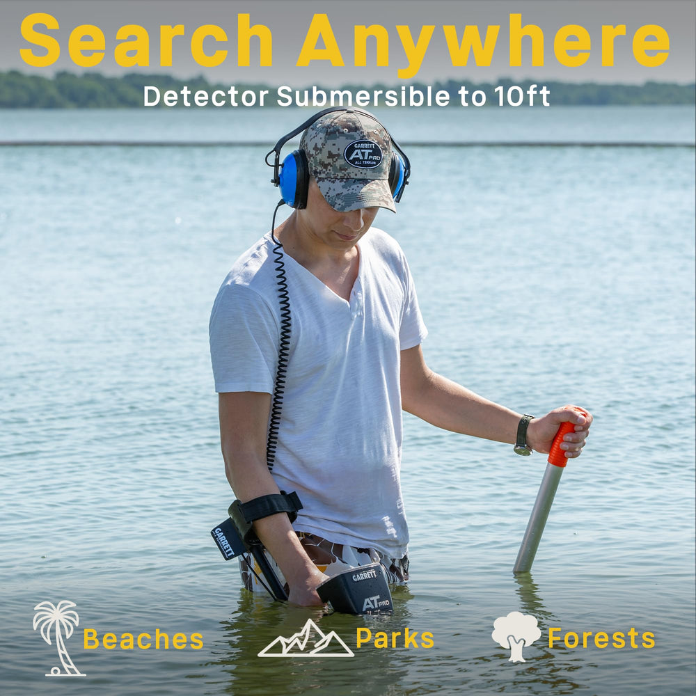 Garrett AT Pro with MS-2 headphones highlighting clear audio for weak signals