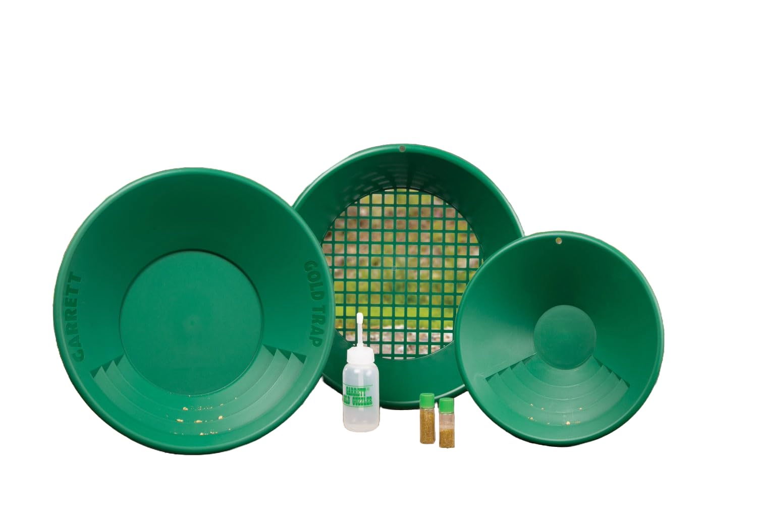 Garrett complete gold pan kit front view shows components and easy start benefit