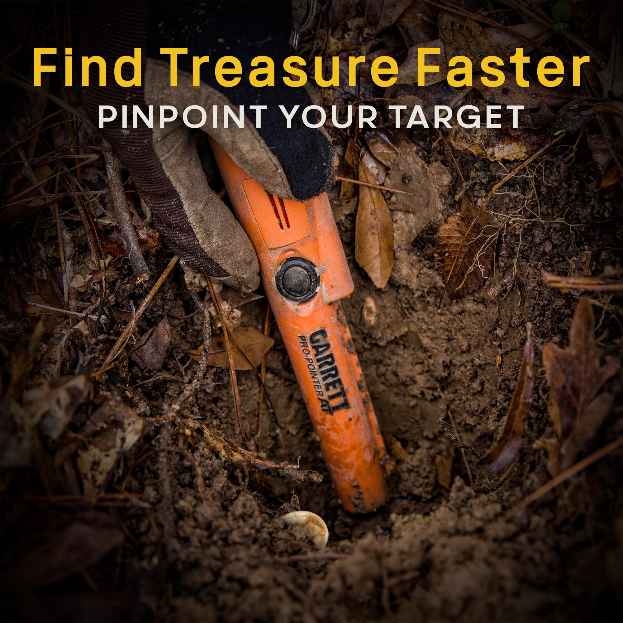 Garrett Pro-Pointer AT close-up of molded ruler and tip for fast depth estimation