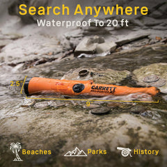 Garrett Pro-Pointer AT with holster and camo pouch showing portable kit for organized hunting benefit