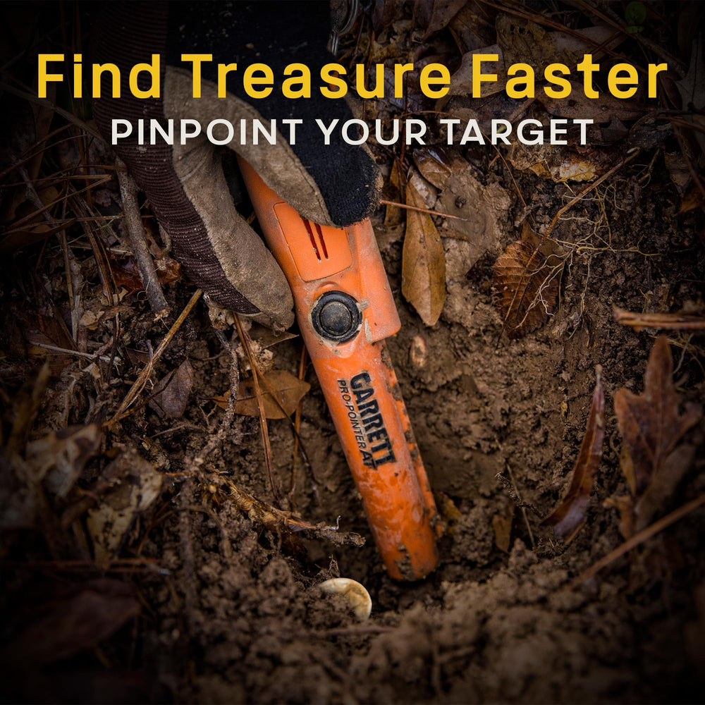 Garrett Pro-Pointer AT tip close-up highlighting sensitive tip for precise small-target detection benefit