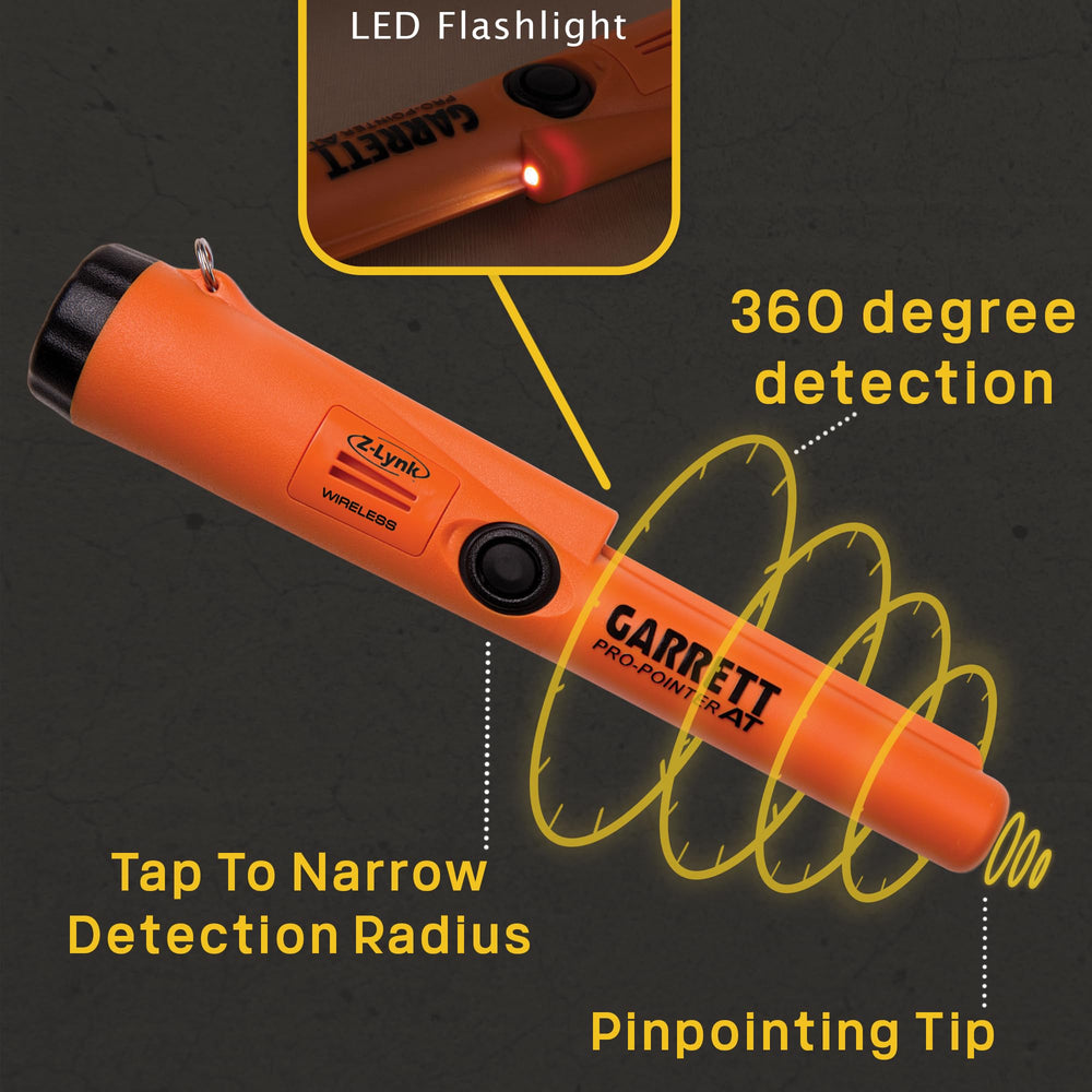 Garrett Pro-Pointer AT Z-Lynk being used at the beach showing waterproof performance