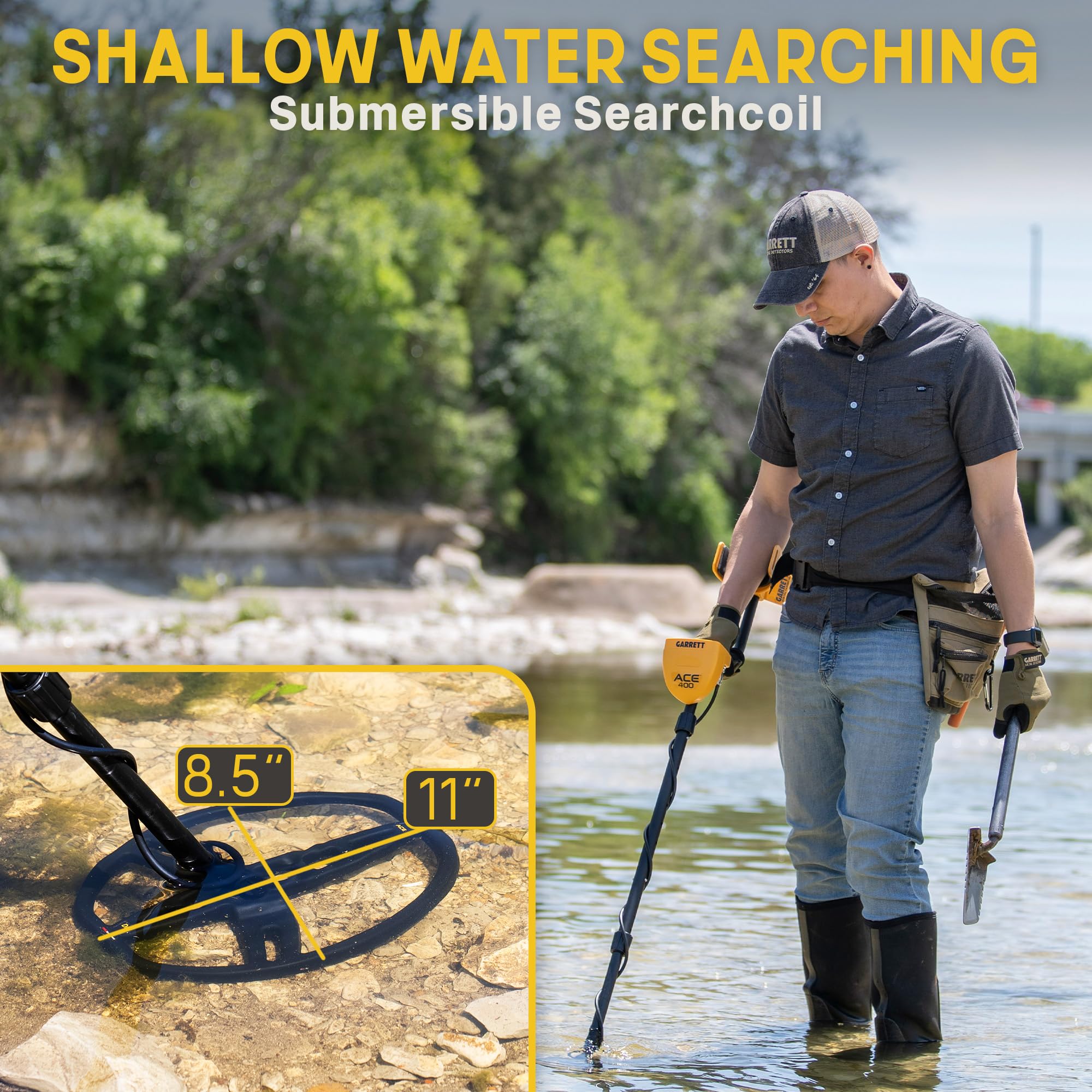 Garrett Pro-Pointer handheld waterproof tool demonstrating fast recovery in wet conditions