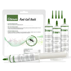 Garsum front packaging showing four 30g ant gel tubes for reliable control