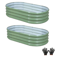 Gartist front view oval planter showing neat edges and curb appeal