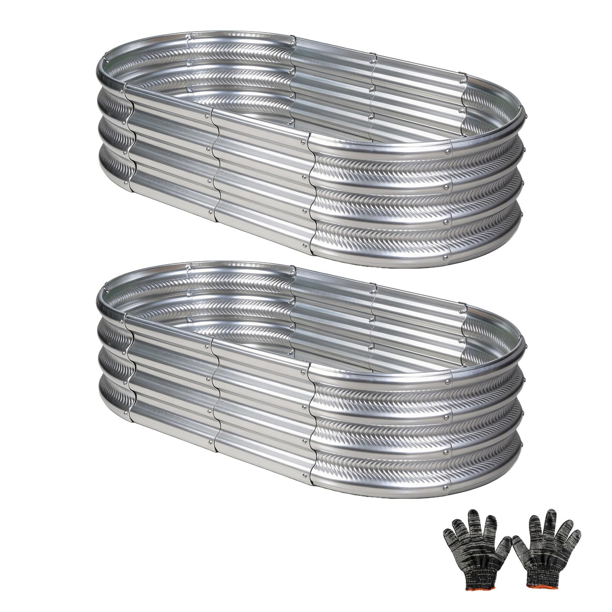 Gartist front view of two packaged raised beds showing ready-to-assemble convenience and transportability