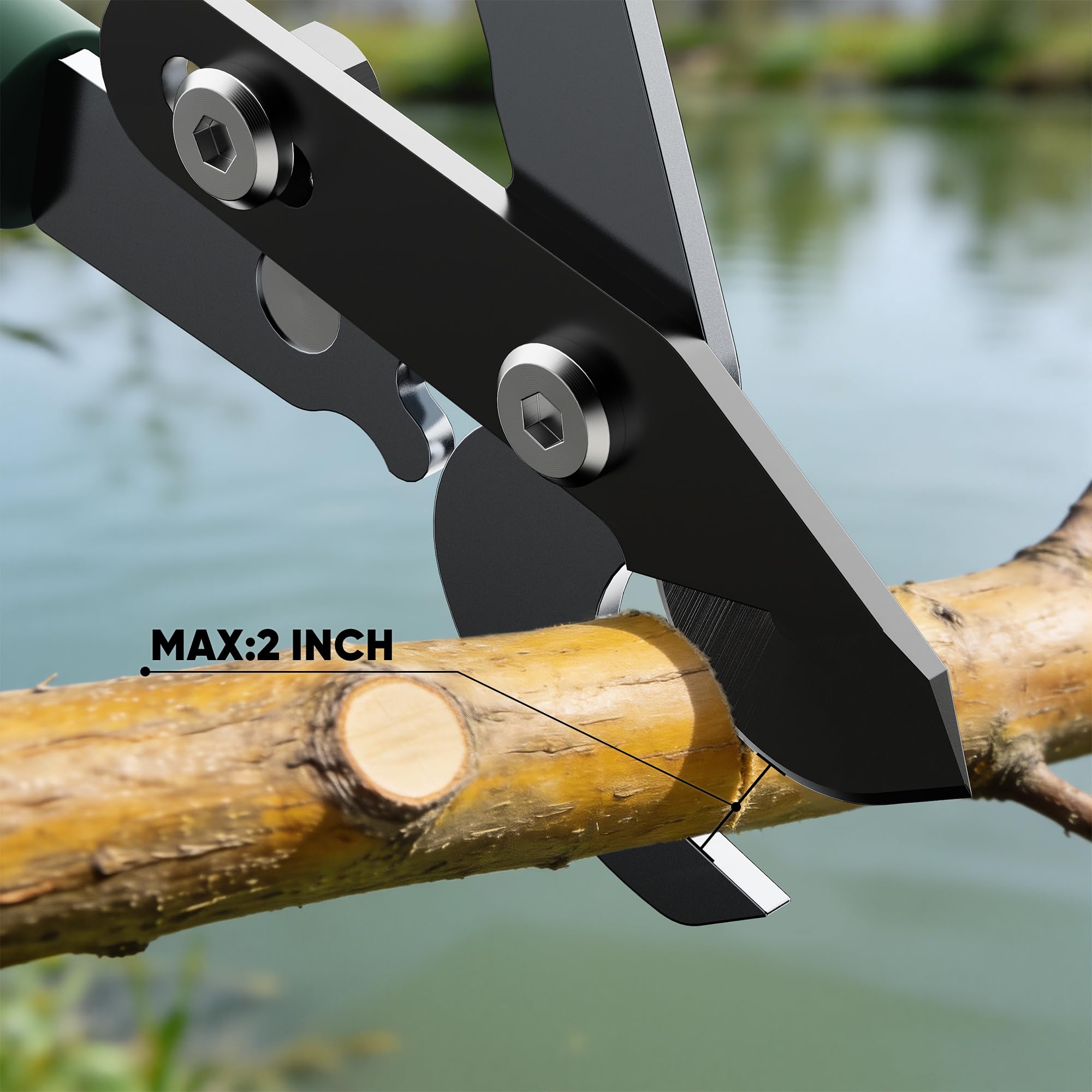 GARTOL close-up Teflon-coated carbon steel blade resisting sap and corrosion