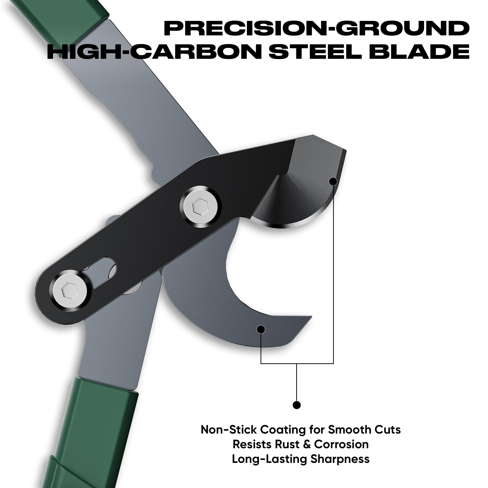 GARTOL cutting a 2-inch live branch demonstrating clean bypass cut for plant health