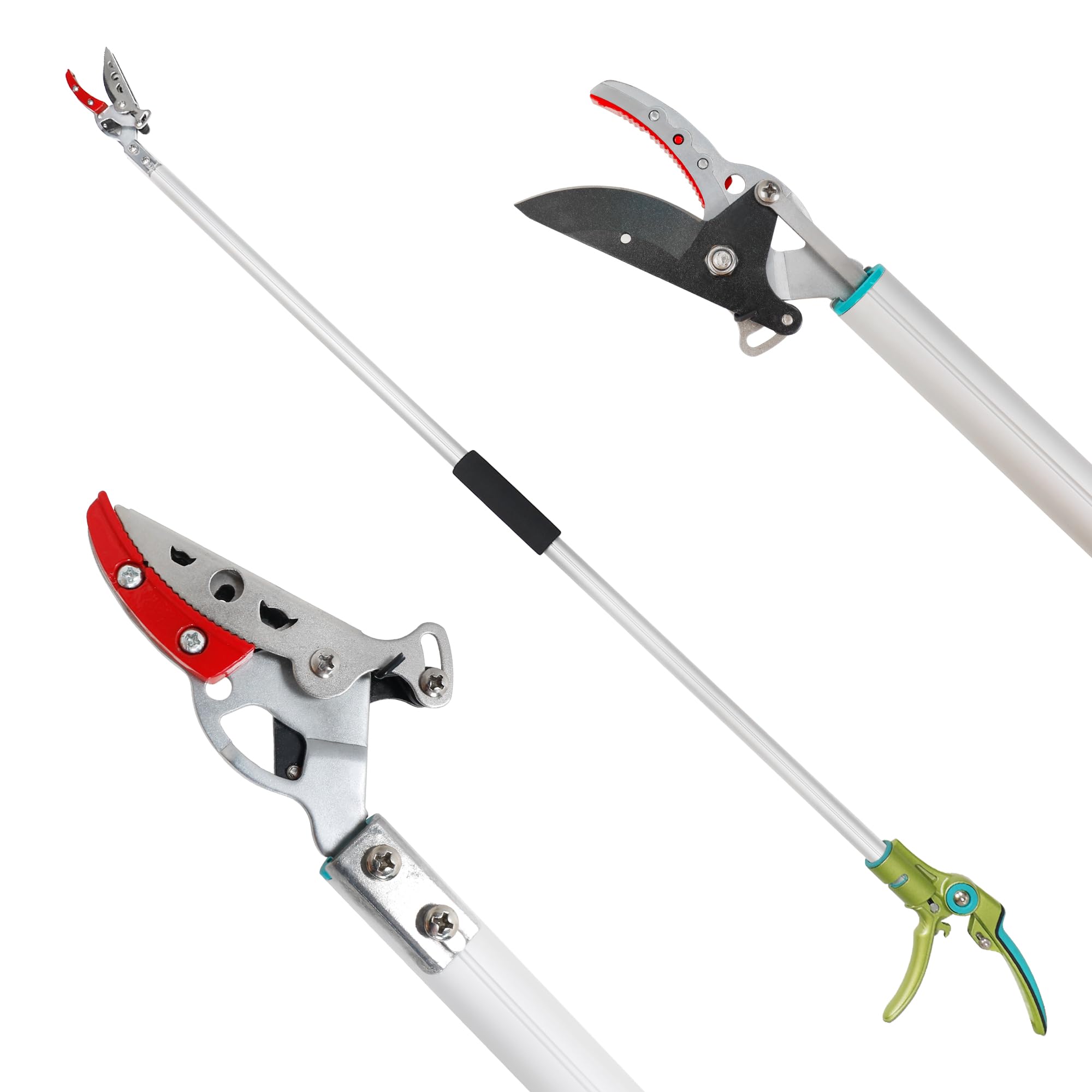 GARTOL front view of pole pruner showing full length and grip for easy reach