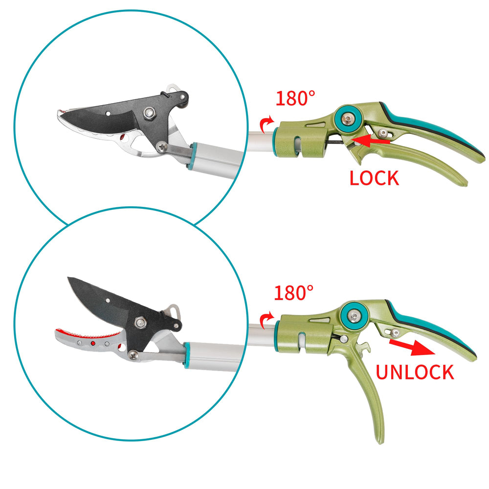 GARTOL rotating handle detail highlighting ergonomic grip for reduced fatigue
