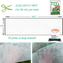 Garutom frost cloth draped over raised vegetable bed protecting seedlings from cold
