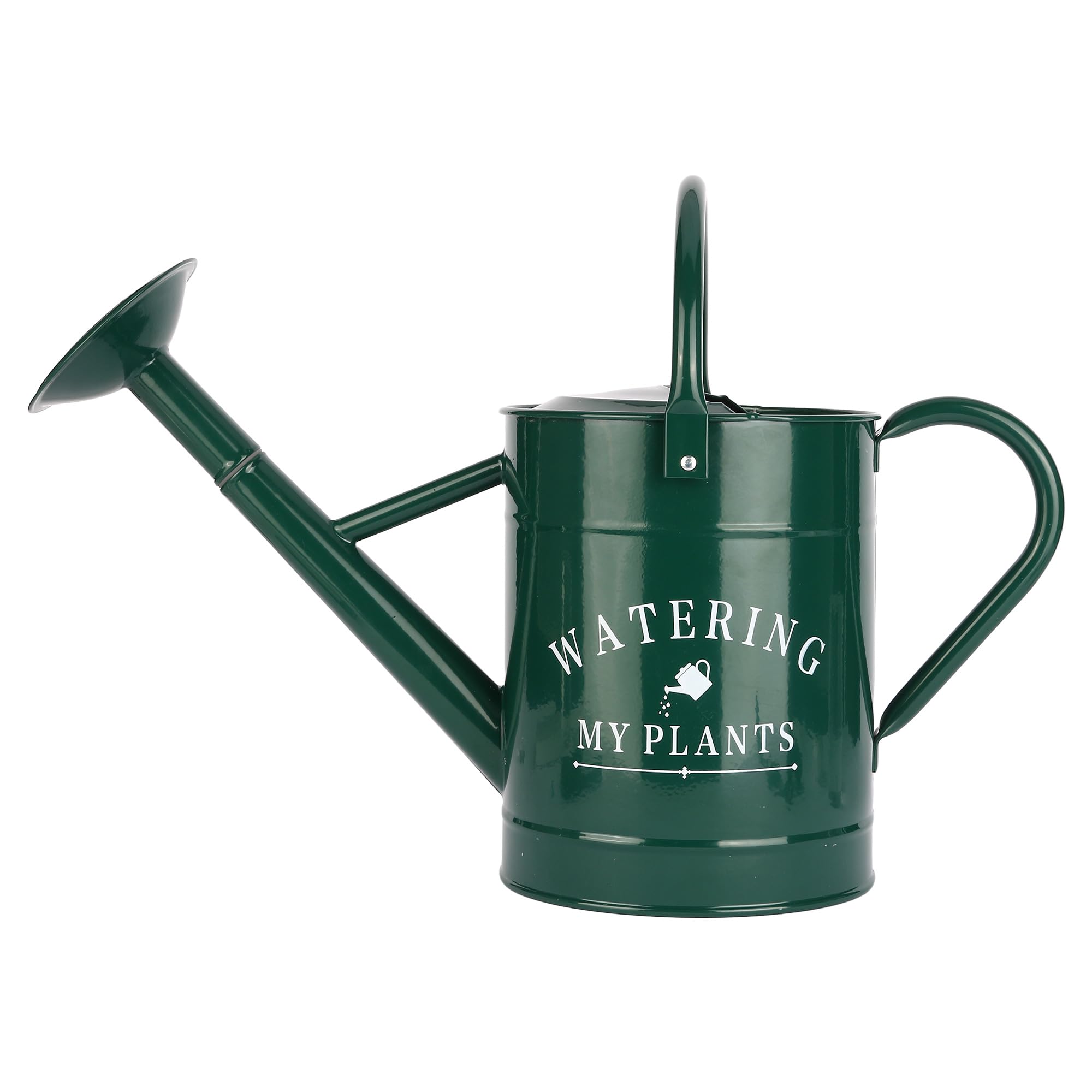Garutom front view green watering can showing decorative countryside look and easy pouring