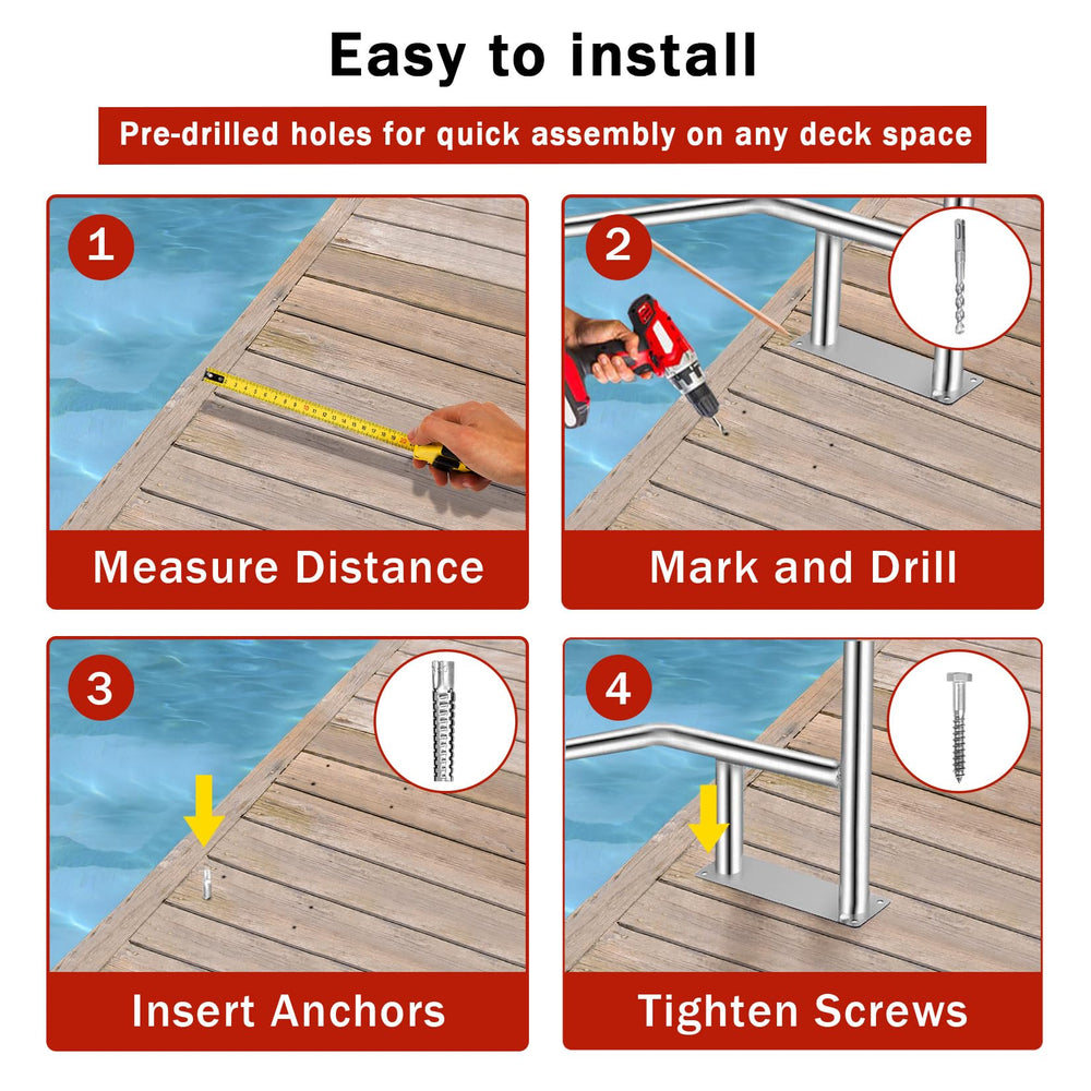 Garvee base plate with mounting hardware for stable, secure pool installation