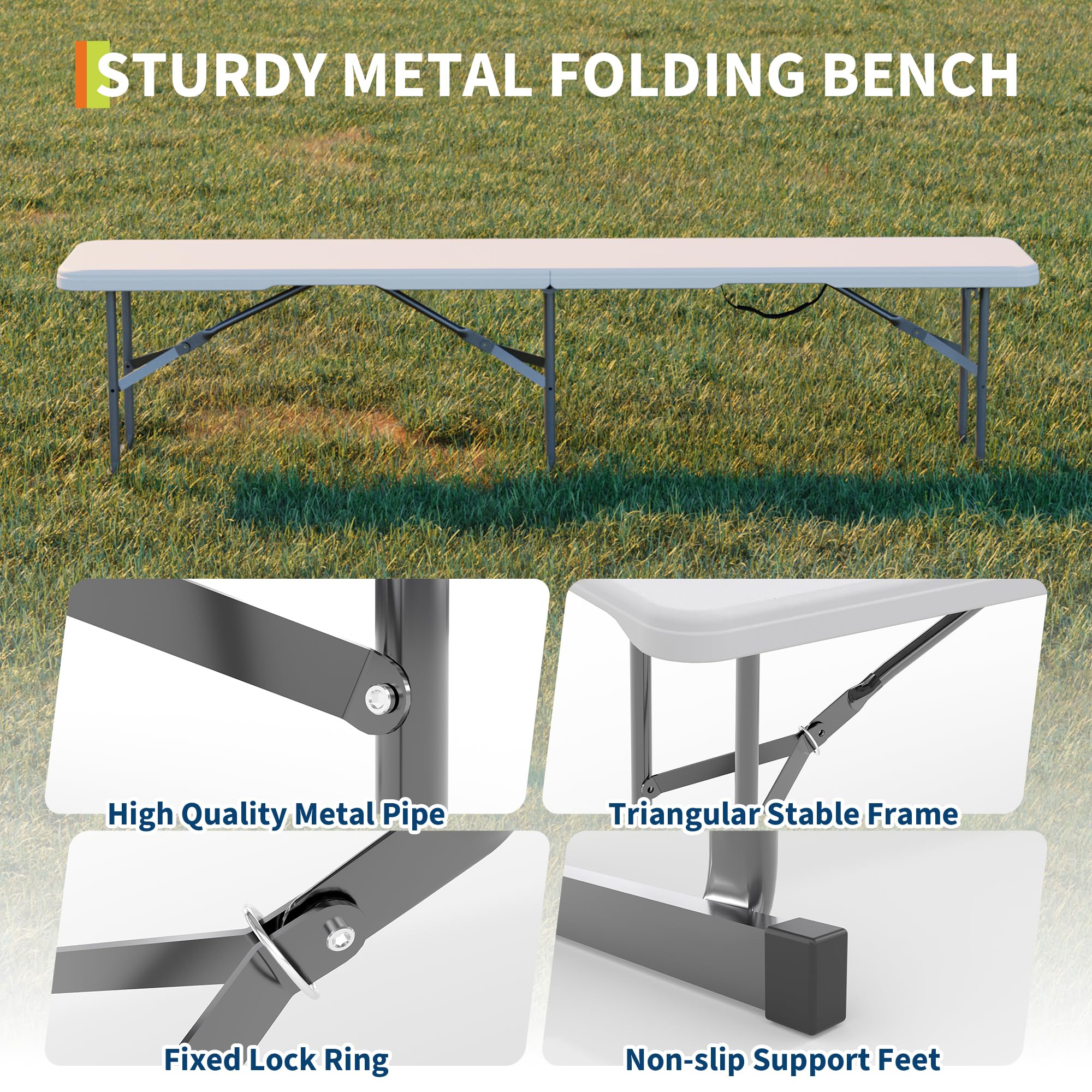 Garvee non-slip feet on bench protecting floors and preventing slips