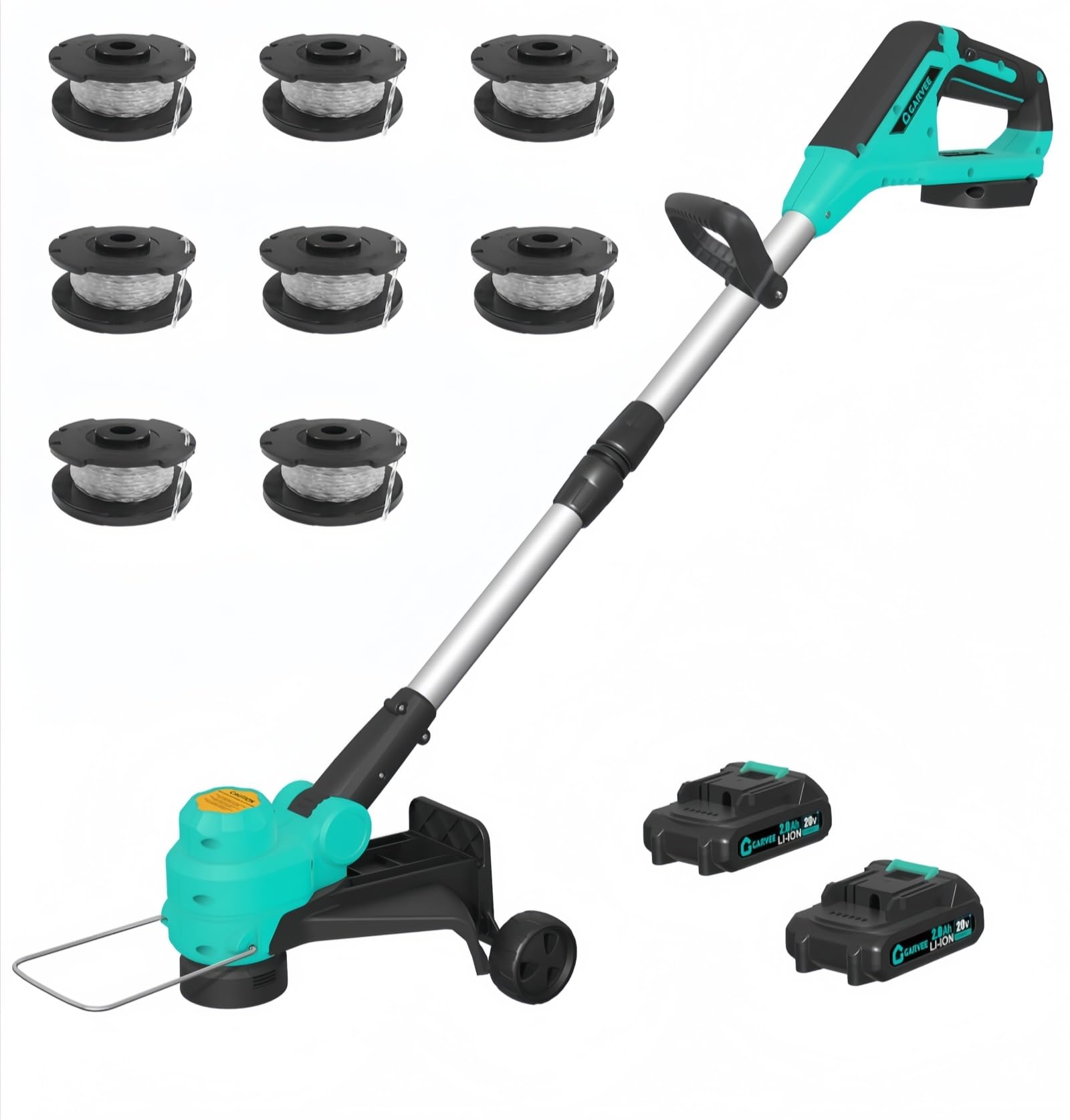 Garvee front view of cordless trimmer showing compact design and easy storage