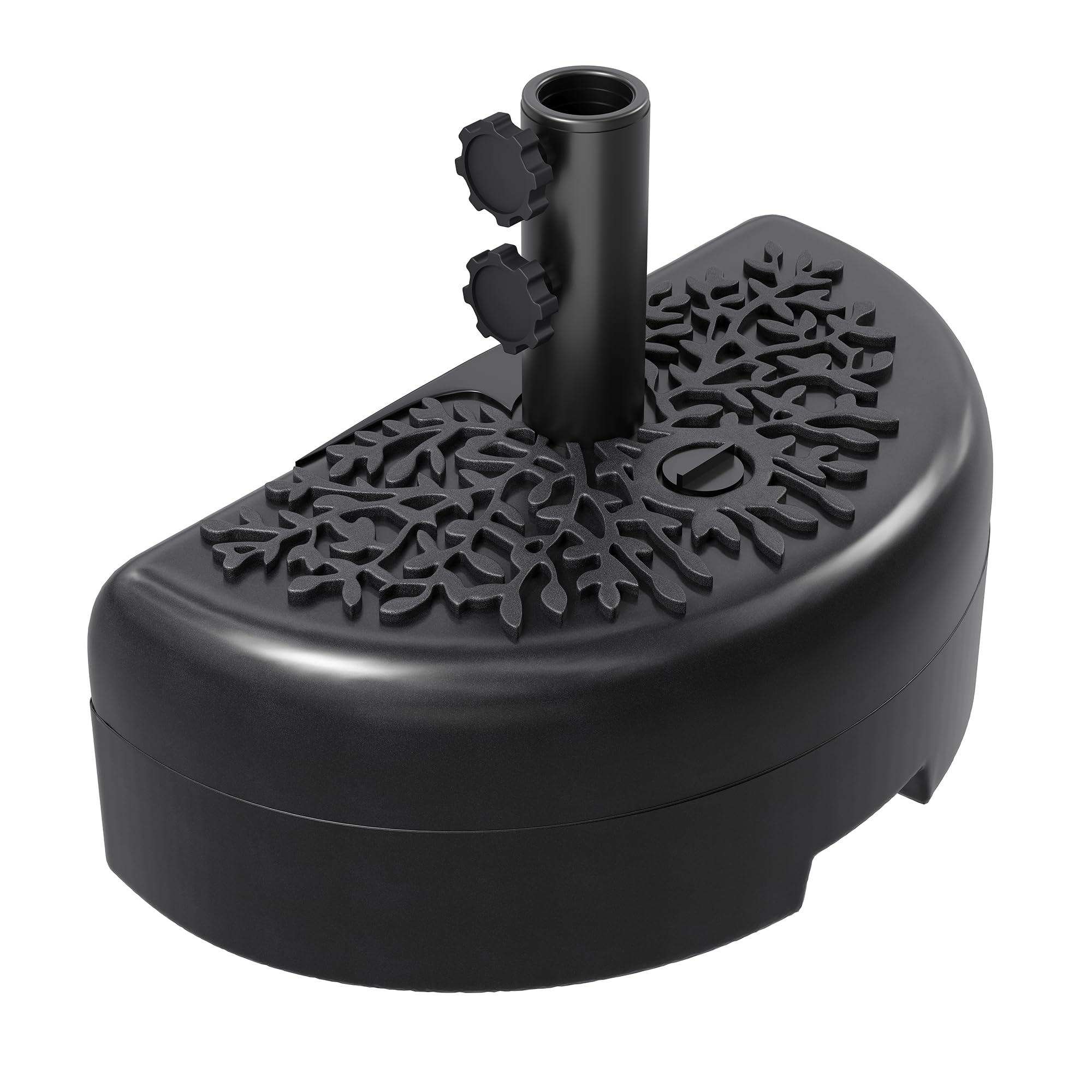 Garvee half round front view showing compact fit and secure support