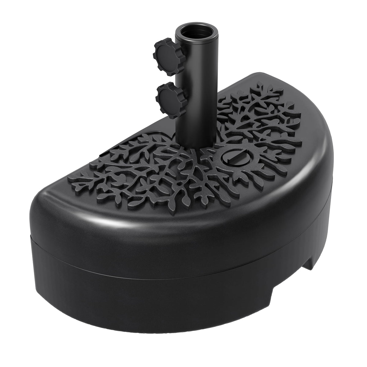 Garvee half round front view showing compact fit and secure support