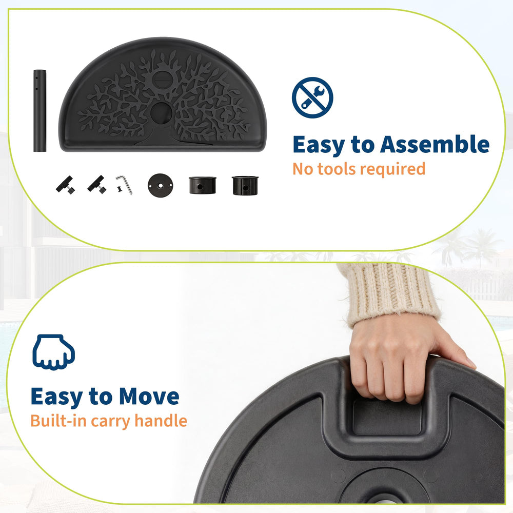 Garvee base next to chair showing scale and minimal footprint advantage