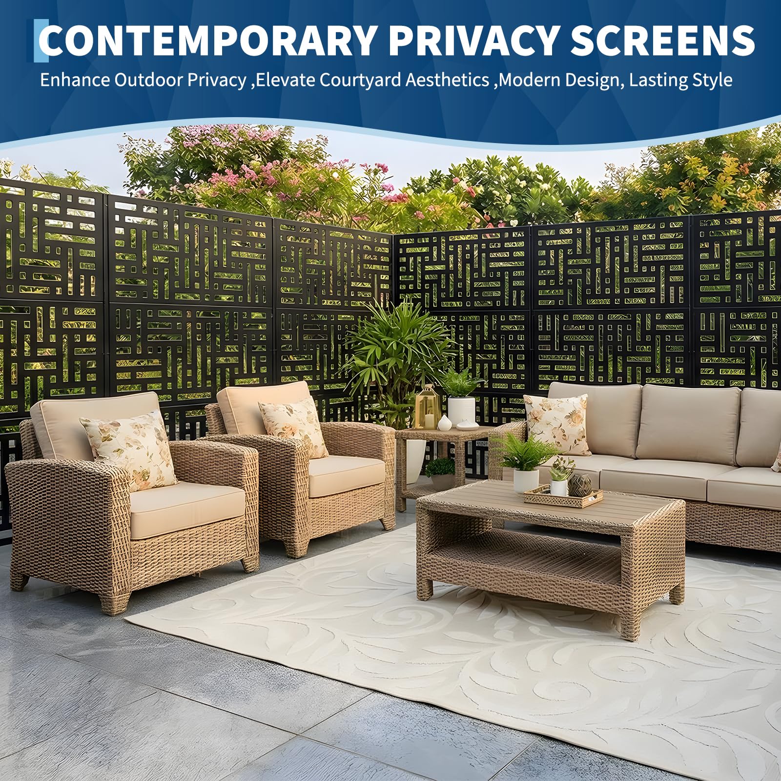 Garvee horizontal installation on patio offering wide coverage benefit