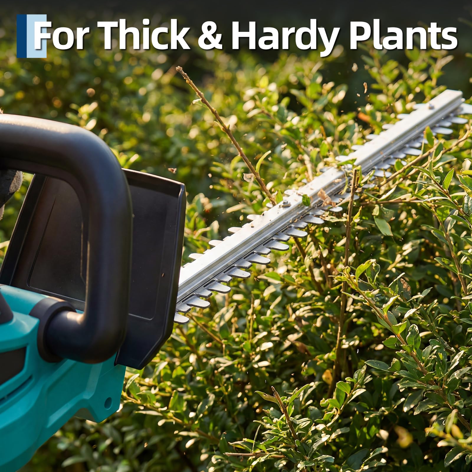Garvee trimmer staged in garden setting highlighting professional-looking results