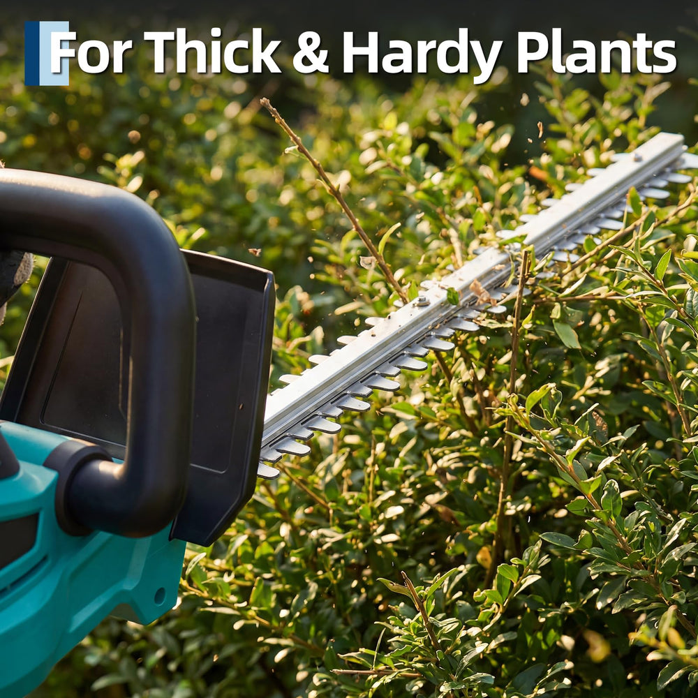 Garvee trimmer staged in garden setting highlighting professional-looking results