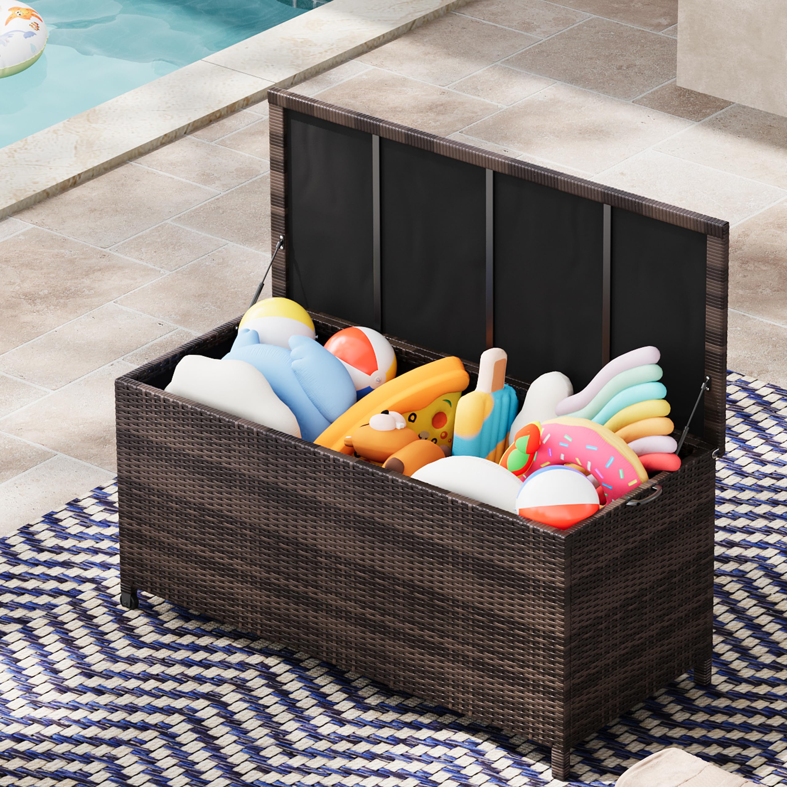 Garvee open lid revealing waterproof liner and organized dry storage benefit