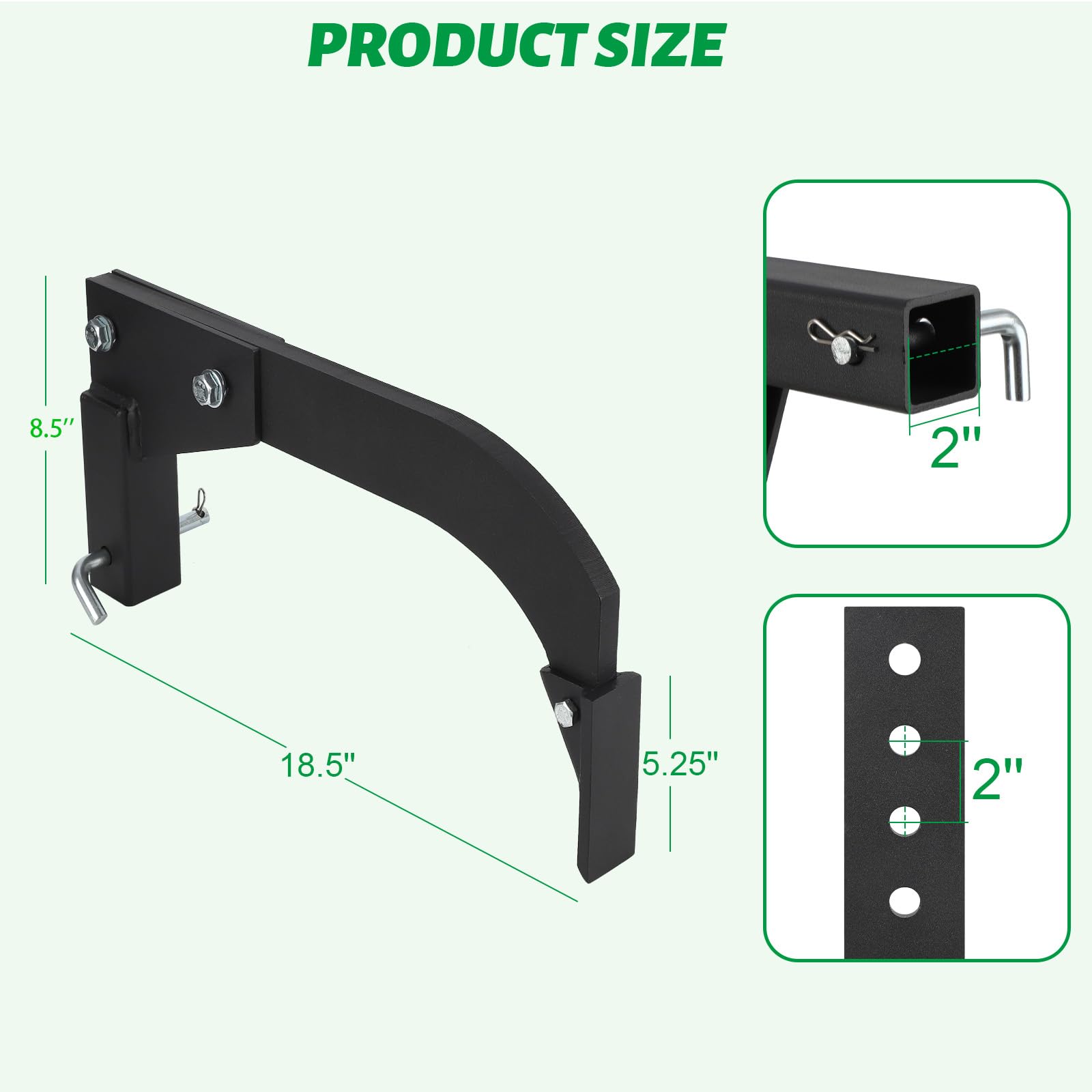 Garvee packaged kit with pins bolts and shear bolt demonstrating everything included for installation