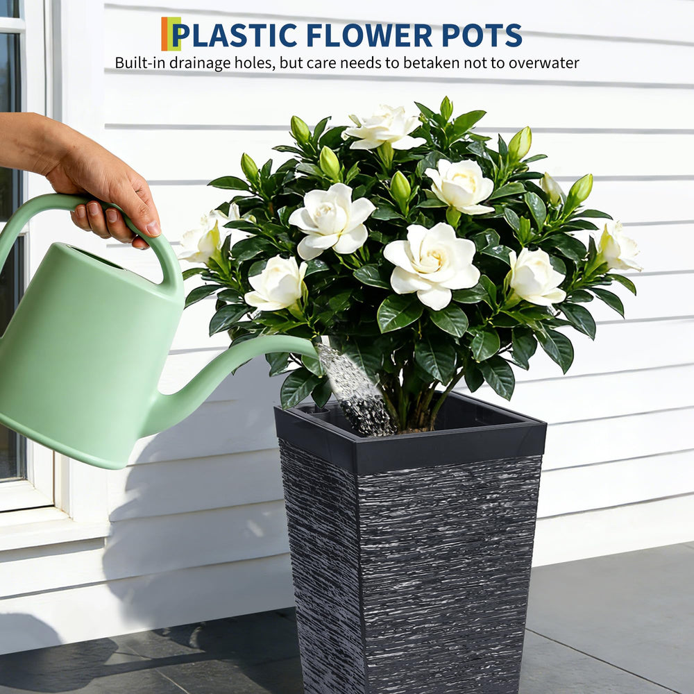 Garvee planter in use on porch with greenery adding instant curb charm
