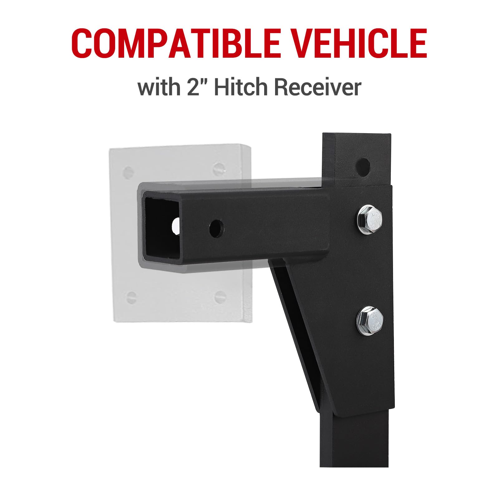 Garvee installed in a 2-inch receiver on tractor for fast, secure mounting