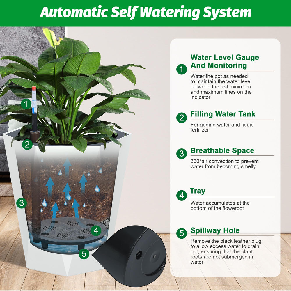 Garvee water-level indicator detail showing easy monitoring for consistent hydration