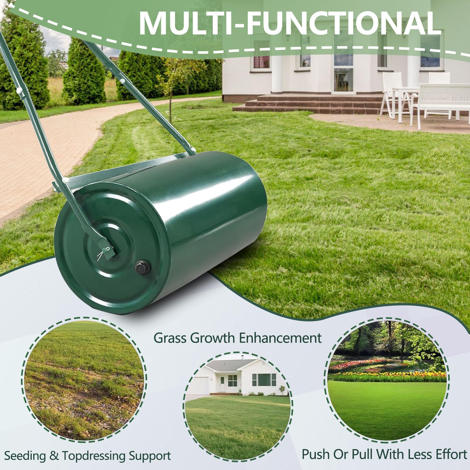 Garvee rolling across seeded turf for improved seed contact benefit