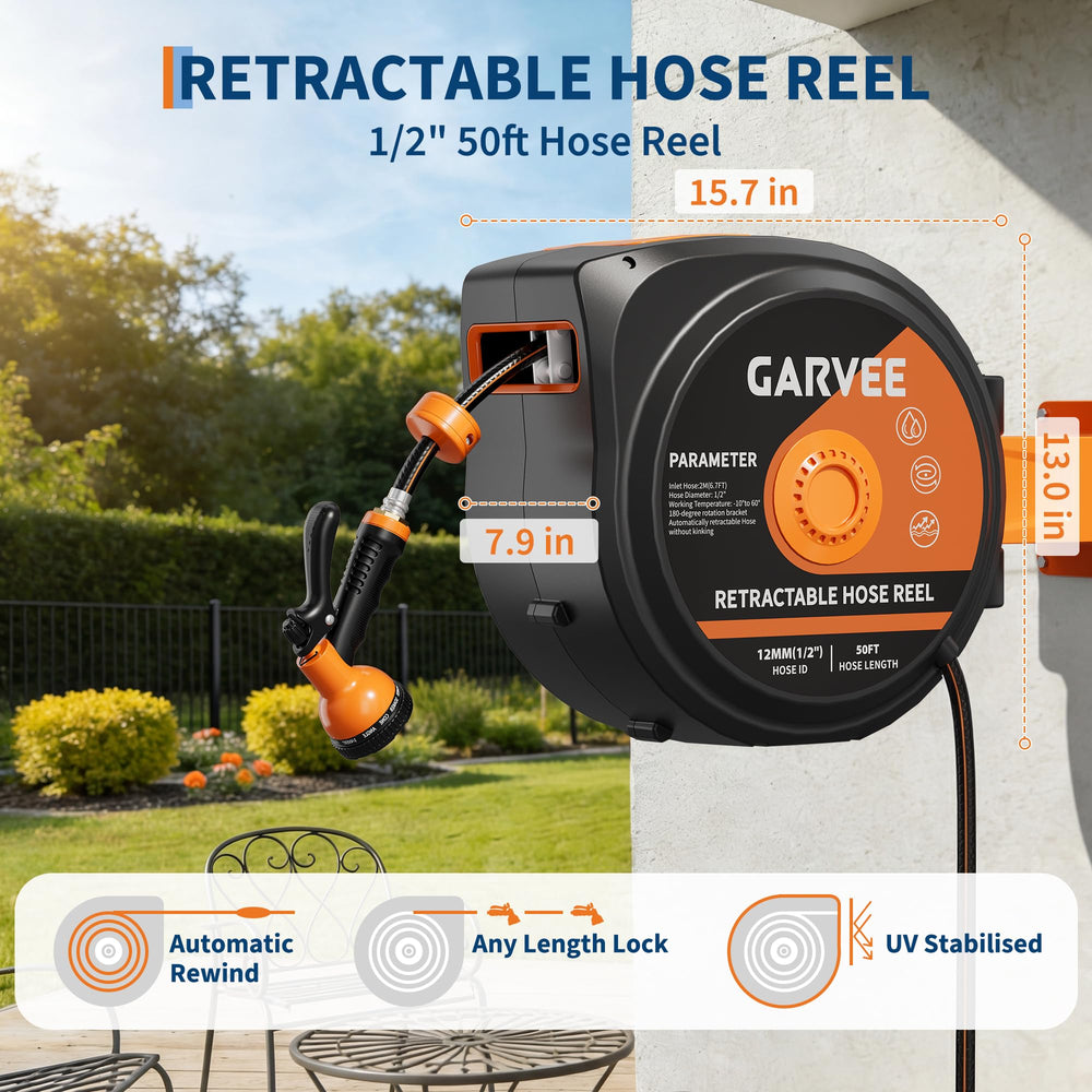 Garvee swivel bracket detail showing 180-degree rotation for reach benefit