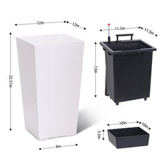 Garvee top water inlet detail for easy refills and mess-free watering