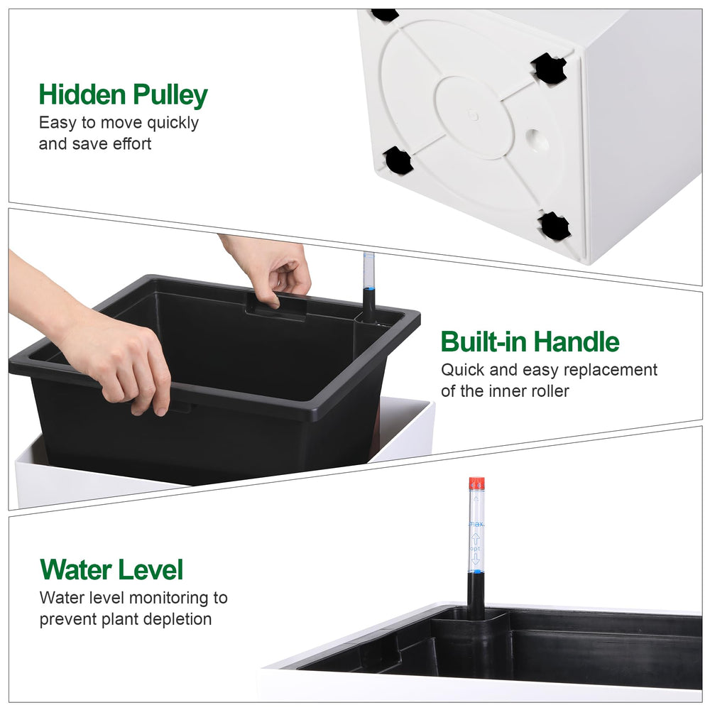 Garvee underside view showing drainage system and gutters, prevents root waterlogging