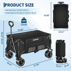 Garvee close-up of all-terrain wheel for smoother rolling