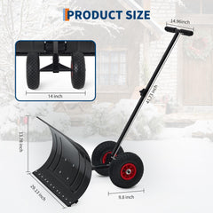 GarveeHome wheel detail with traction tread for easier pushing on snow