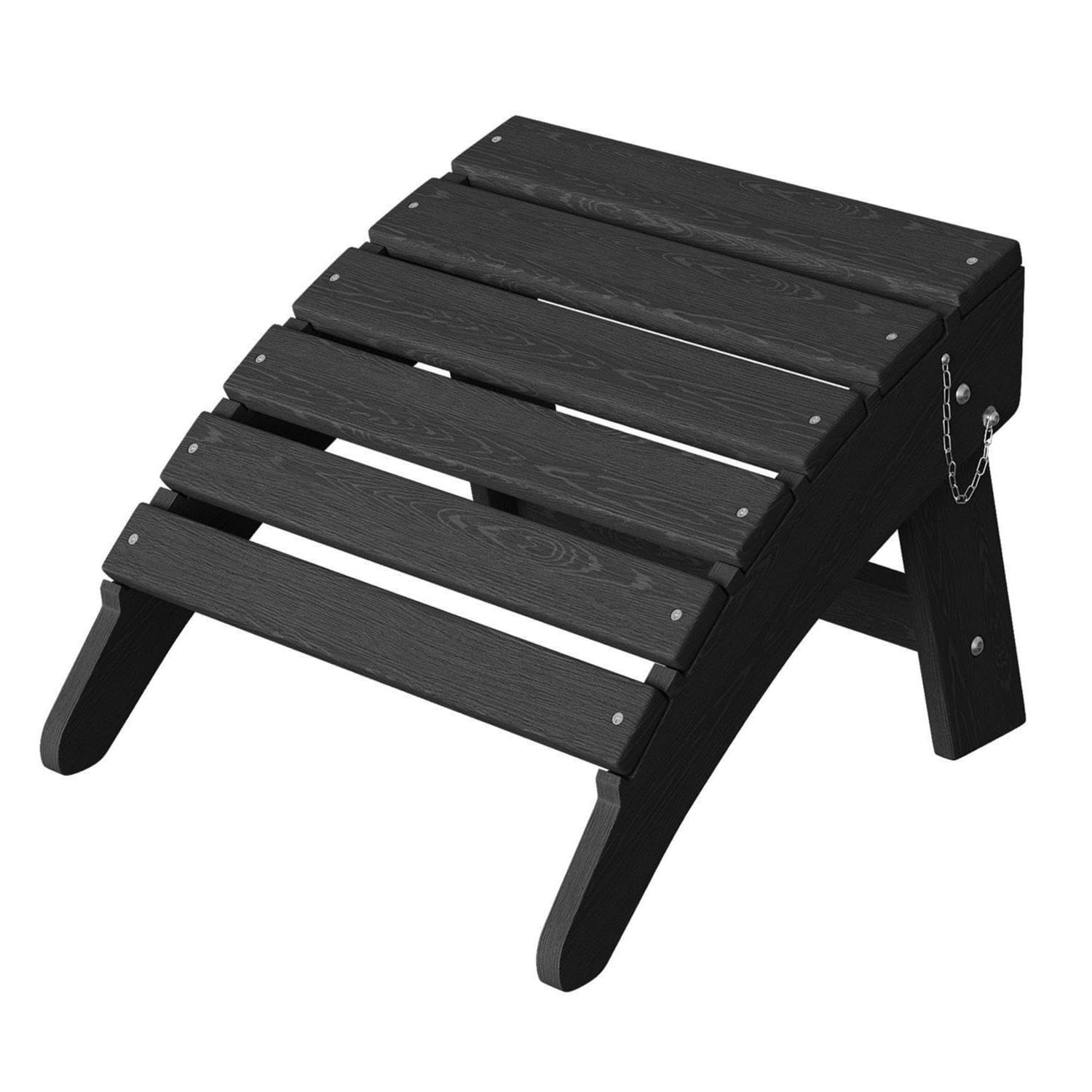 GarveeLife ottoman front view showing sturdy HDPE slats and stable design for comfort