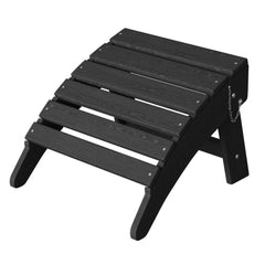 GarveeLife ottoman front view showing sturdy HDPE slats and stable design for comfort