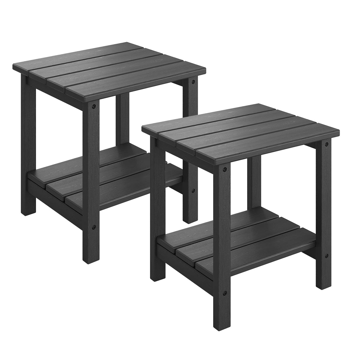 GarveeLife front view of Adirondack side table showing stable design and weatherproof benefit