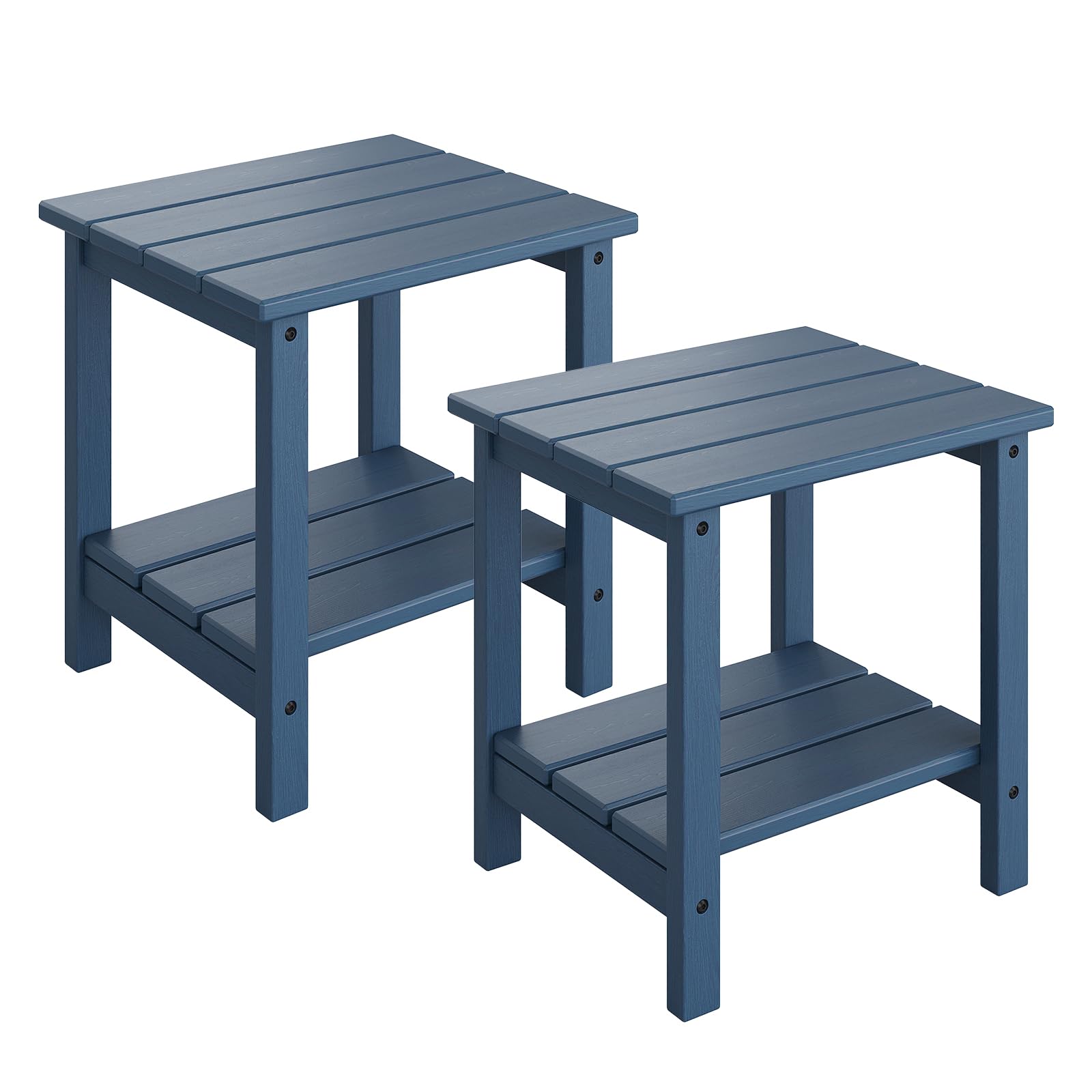 GarveeLife front view of Adirondack side table showing stable surface and weatherproof benefit