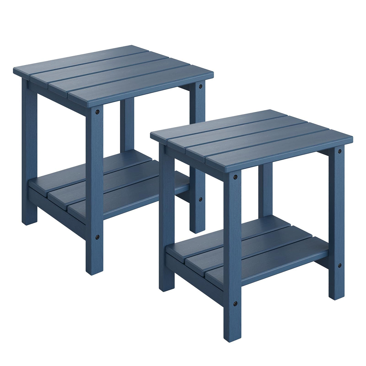 GarveeLife front view of Adirondack side table showing stable surface and weatherproof benefit