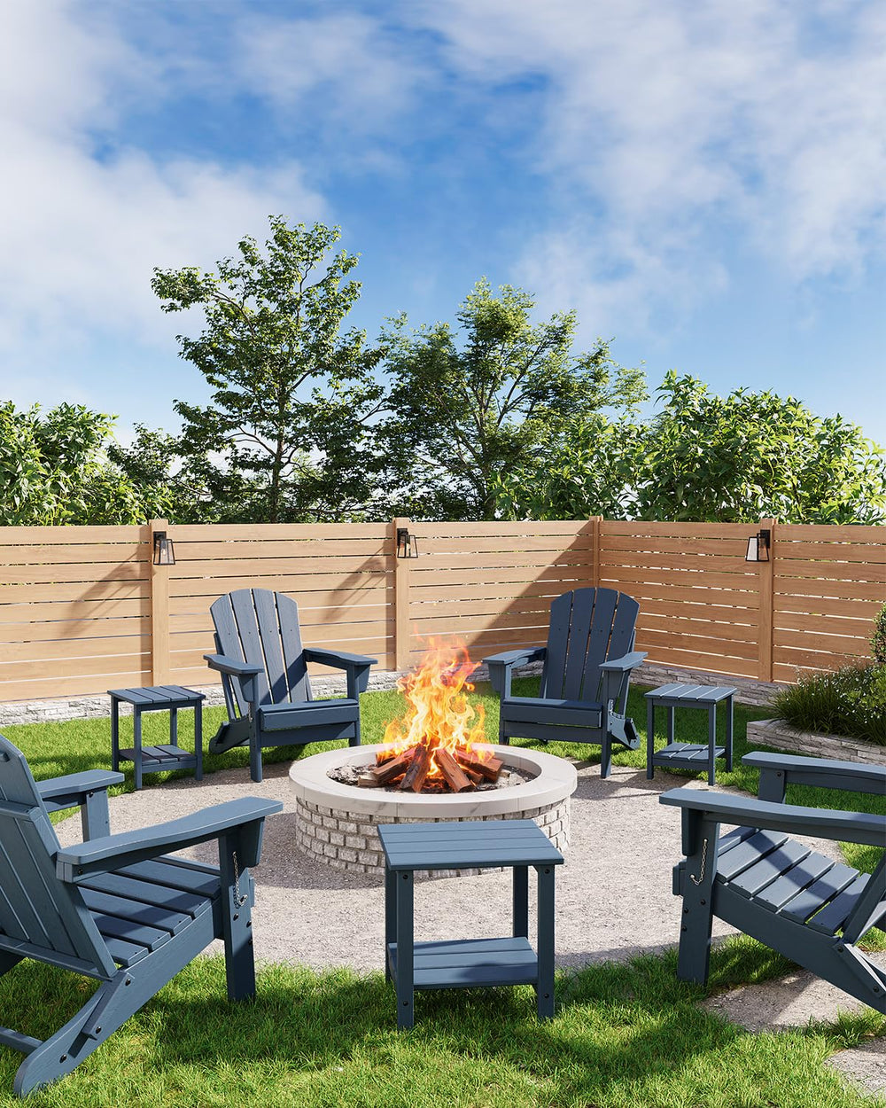 GarveeLife table beside an Adirondack chair showing correct scale and practical fit